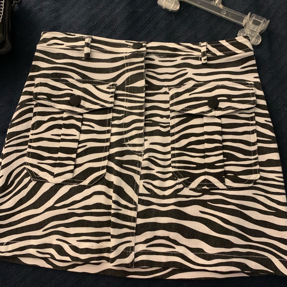 UO Mia Zebra Print Mini Skirt